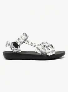 Sandalias blancas de moda elegante para mujer con lazo, sandalias de verano con estilo para mujeres - Blanco - Ver 5