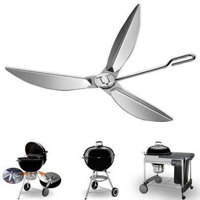 SHIXIONG Kit de sistema de limpieza de un solo toque de 22-1/2 pulgadas compatible weber Parrilla de Carbón 22",Weber sistema de limpieza ot 22.5",Espesado, robusto, resistente al calor, fácil de instalar