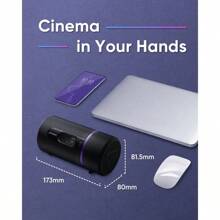 NOMVDIC R150 Mini Projector Portable Projector With 90 Degree Rotating Lens Built-In Battery For 4hrs Movie 6W Speaker 100" Screen Outdoor Portable Projector With Carry Case - R150 - View 7