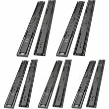 AOLISHENG 5 Pair Drawer Runners Drawer Slides 500mm 45kg Load Capacity Heavy Duty Draw Sliders Full Extension Ball Bearing Kitchen Cabinet Black Draw Runners Replacement Rails Side Mount - 20inch(500mm) - View 1
