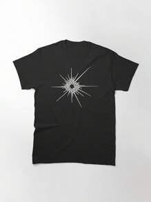 Outer Wilds™ - Eye Of The Universe (White) Classic T-Shirt, Women's T-Shirt, 220g Pure Cotton, Casual Crew Neck, Perfect For Casual Outings, Social Events, Or Travel. - 黑色 - 查看 1
