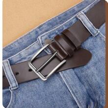 1条男士简约英伦复古PU皮休闲腰带，适合休闲、商务、男友、丈夫、父亲等男士日常穿着，时尚百搭，适合青少年、户外、度假、运动、旅行、街头、波西米亚风、复古秋季、万圣节等秋冬季配饰，也适合青少年、青年、男士，休闲、户外、运动、度假、毕业礼物、生日礼物、日常穿着。