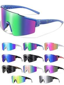 1 Pair Fashion Sport Fashion Glasses, Cycling Glasses, Running Glasses, Suitable For Outdoor Sports, Cycling, Running, Hiking And Other Outdoor Activities Easy Comfort Casual Outfits Outdoor Cycling Glasses For Summer Beach Vacation,Outdoor,Travel