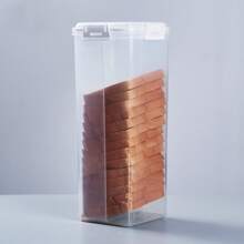 1 件 - 带内托盘的滑出式厨房面包盒，带翻盖的矩形吐司储存容器，塑料食品保鲜剂，方形面包盒 - 厨房配件