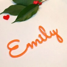 Exquisite Wedding Nameplate -Personalized Wedding Place Table Cards Laser Cut Names Guest Names Weddings Place Cards Laser Cut Name Signs Place Settings Bride And Groom-1PC, Multi-Functional, Ornamental, Reusable, High-Quality, Cute, Colorful, Tidy, Modern, Custom, Personalized, Unique, Ideal Gifts For Him, Ideal Gifts For Her, Her, Boyfriend, Girlfriend, Dad, Mom, Friends, Family, Son, Daughter, School Students, Workers, Kids, School, Office, Home, For Anniversaries, For Birthdays, For Housewarming, Wedding Essentials,Christmas Gift Supplies - Multicolor - View 2