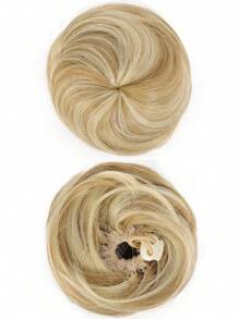 1 件装 4 英寸合成发髻 束带发髻 假发 灵活可调节 棕色黑色金色发髻 马尾辫 女式 - 彩色 - 查看 15