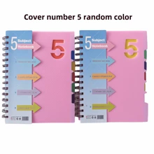 5 Subject Notebook College Ruled Spiral Notebook 5x7 With Divider Tabs, 220 Pages Lined Spiral Notebook For Women, Small Notebook For Work, A5 Spiral Notebook For Note Taking, School,Cover Number 5 Random Color - Multicolor - View 7