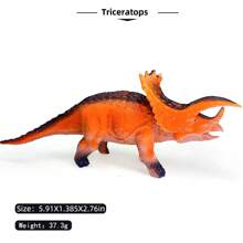 6pcs Dinosaur Toy Set Including Tyrannosaurus Rex, Velociraptor, Baryonyx, Triceratops, Spinosaurus, Random Color, Prehistoric Dinosaur Models For Kids Room Decor, Children's Festival Gift - Multicolor - View 17
