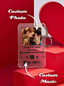 1pc Couples Custom Music Song Code Gift Keychain With Picture Personalized Photo Keychain Scannable Code Keychain Acrylic Couples Keychain Gifts For Women Lovers Customized Acrylic Music Keychain Gifts Him/Her, Boyfriend Girlfriend For Anniversaries Special Occasions Valentine's Day, Memorial Gift Birthday Gift Wedding Gift Custom Couples Gift.Gift For Her/ Him/ Mom/ Dad/ Wife/ Husband/ Friend,Engraved, Stainless,Colorful,Cute,Adorable,Funny,Kawaii,Y2K,Stylish,Unisex,Casual,Custom,Personalized,Unique,Customized,Ideal Gifts For Him,Ideal Gifts For Her,Her,Boyfriend,Girlfriend,Family,Friends,Children,For Anniversaries,For Valentine's Day,For Mother's Day,For Birthdays,For Children's Day,For Father's Day,For Graduation,For Weddings,For Housewarming