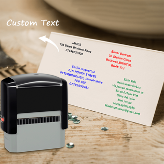 1Pc Custom Stamp,Clear And Crisp Impressions,Personalized Self-Inking Rubber Stamp,Use For Address Stamp And More
