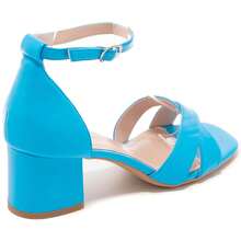 Women's Elegant Solid Color High Heel Sandals, Summer - Blue - View 4