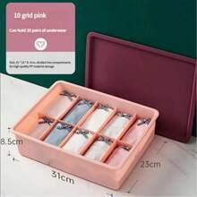 3 合 1 胸罩、内衣和袜子收纳盒，抽屉式带盖容器，适用于家庭整理篮子、盒子和容器卧室、整理器、家庭收纳、适用于女士白色 T 恤、女士黑色裤子、女士冬装、连衣裙、女士冬装、优雅女士连衣裙、女士白衬衫、长袖、女士白色连体裤、女士春季连衣裙、女士春季服装、春季、春季服装、极简主义、夏季上衣收纳 - 彩色 - 查看 6