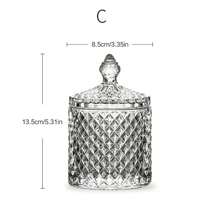 1 Pc European Style Lidded Crystal Storage Jar, Candy Jar, Sugar Bowl, Snack Jar, Creative Glass Candy Container, For Kitchen And Home Use