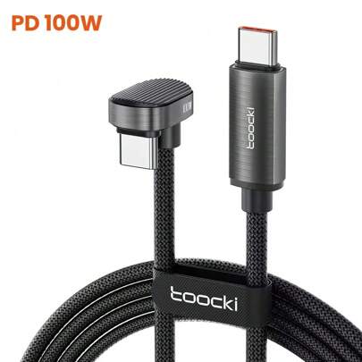 Cable de carga rápida tipo C a tipo C, en forma de U y 180 grados, para juegos móviles, 100W de Toocki