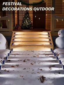 2/6PCS Outdoor Solar Triangle Light, Solar Staircase Light, Solar Landscape Light, 10/13LED IP65 Waterproof Light. Suitable For Courtyard, Villa, Balcony, Garden, Stairs, Streets And Other Outdoor Decorative Atmosphere Lighting., Solar Lights Outdoor