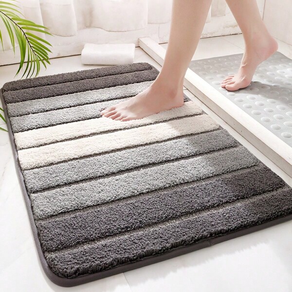 Alfombra de entrada para el dormitorio, alfombra de baño absorbente, felpudo de entrada del baño del hogar antideslizante y grueso