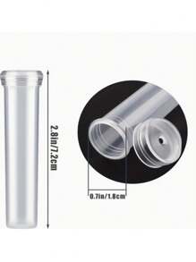 100-Piece Reusable Plastic Floral StemWater Tubes With Silicone Caps, Transparent Floral Vials For Flower Arrangements And Plant Preservation Gifts Birthday Graduation Home Decor Vase Room Decor Flower Vase Glass Vase