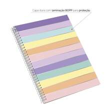 iscool Colors Sweet Stripes Colors Spiral Notebook For Women - 紫色和淡紫色 - 查看 4