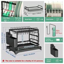 1 pieza Escurridor de doble capa con capacidad grande y desmontable | Organizador de cocina de uso múltiple para el hogar y el restaurante