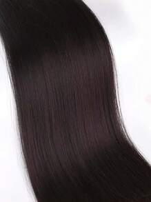 Ponytail Human Hair Extensions With Clip Natural Color Straight Human Hair Drawstring Ponytail For Women 1 Piece - SNatural - View 6