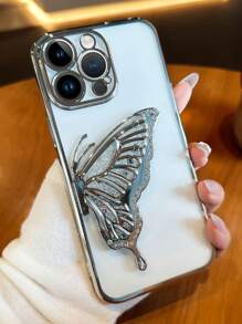 蝴蝶设计时尚高端保护手机壳，全覆盖创意个性化手机壳兼容 17、 16/16 Pro/16 Pro Max、Galaxy S22/S23/S24/S25、A04/05/06/A07/A14/A15/A16/A17/A24/A25/A34、Redmi Note 7/8/9/10/11/12/13、Redmi 9/10/12/13C、OPPO、MOTO、Honor、HW、Realme、Reno 7 - 銀色 - 查看 8