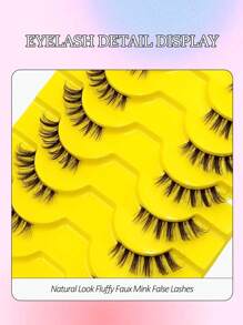 Asiteo 10 paar halve wimpers natuurlijke look wimpers, donzige zachte en lichtgewicht nepwimpers, voor dagelijks gebruik make-up verlenging nepwimpers