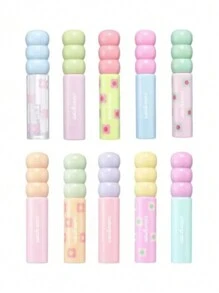 Colorgram Fruity Glass Tint 2.8g,Korean Long Lasting & Waterproof Lip Stain, Glossy Dewy Lip Gloss With Apricot Coral Shade,Buildable, Blendable, Moisturizing - dou+10 Hoa hồng - Xem 6