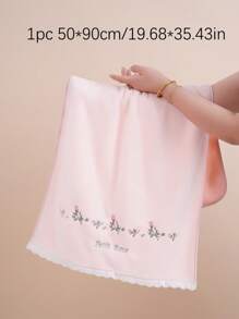 4/3/2/1 件珊瑚绒绣花玫瑰浴巾/浴巾,田园浪漫风格,吸水柔软蕾丝毛巾或浴巾,舒适的家居浴室装饰,美容院礼品浴巾,酒店运动,家居必需品,毛巾,护肤品 - 淺粉色 - 查看 9