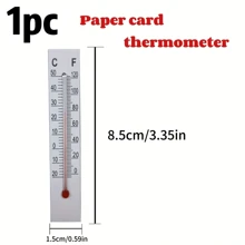 Thermomètre extérieur, thermomètre intérieur, thermomètre sur carte en papier, thermomètre sur carte, 8,5 * 1,5 CM