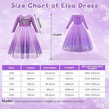 Anna Dress Up For Girls,  Anna Princess Dress With Crown Necklace Sets, Princess Costume Long Skirt, Kids  Fancy Dress For Carnival Party Bridesmaid Cosplay(110) - Multicolor - View 5