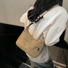Nuova borsa a tracolla casual e alla moda per le donne, elegante borsa a tracolla in nylon leggero, può contenere rossetto, cosmetici, telefono, occhiali