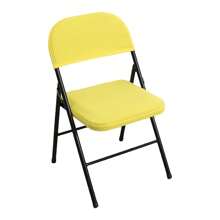 Solid Color Household Folding Chair Cover Suitable For Home Decoration Polyester Cover For Covers Wedding Party Dining Elastic Chair Covers - Yellow - View 1