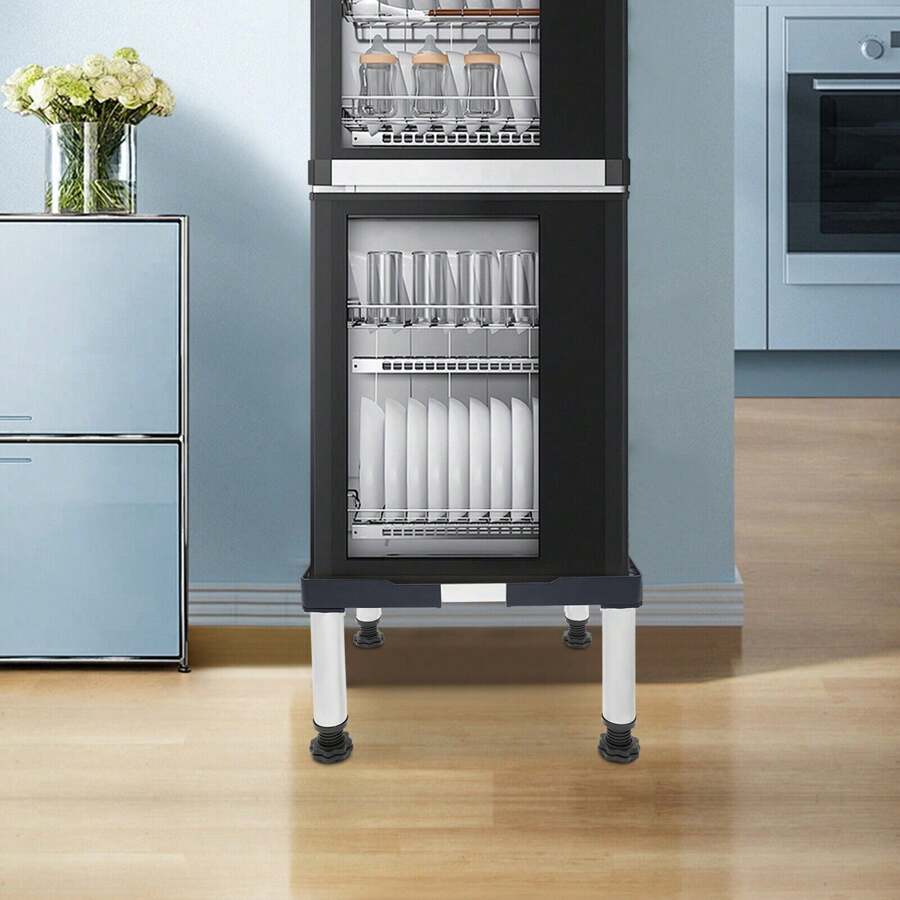 Washing Machine Pedestal Stand Holder Raiser Dryer Pedestal Stand Gray New - Grey - View 1