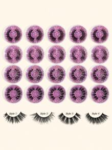 MAGEFY 20Pairs CC Curl Manga Cross Full Mixed Style False Eyelashes,Mix Four Styles,With Paper Box Cat-Eye Fluffy Wispy Soft Lashes Fake Eyelashes False Eyelashes Strip,Natural Soft Eyelash Crisscross Wispy Fluffy Lashes,Naturally Slender, Curled And Enlarged Eyes,For Women To Use Travel, Party ,Chrismas,Gifts For Women - màu đen - Xem 2