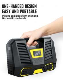 CARSUN 便携式车载空气压缩机 - 汽车配件，全新 22 缸可充电电动气泵，带数字压力表和自动充气停止功能，多功能无绳轮胎充气机，适用于汽车轮胎、自行车、摩托车和气球，节日礼物