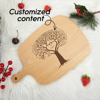 Personalized Handcrafted Carved Wooden Cutting Board, Customized Chopping Board, Cheese Board For Decoration, Personalized Cheese Cutting Board, Wooden Bamboo Wedding Christmas Anniversary Gift, Customized Mini Carved Rustic Wooden Country Serving Tray, Cutting Board Christmas Gift New Home Wooden Anniversary Gift