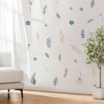 SKYFRAGRANT 1PC Bohemian Floral Flowers, Self-Adhesive Vinyl Wall Stickers For Living Rooms Bedroom Wardrobe Background,Home Decoration Wallpapers Gifts Birthday Graduation Room Decor Wall Decor Bathroom Decor Bedroom Decor Room Decoration Stuff Living Room Decor House Decor Home Decor Living Room Wall Paper Personalised Stickers