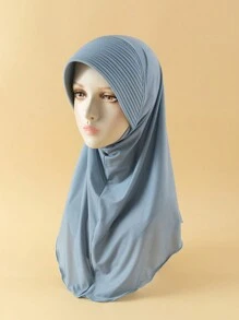 1件装女士轻薄星形图案软边头巾，时尚百搭，可作颈套或头巾，防晒，适合春夏连衣裙搭配。 - 彩色 - 查看 3