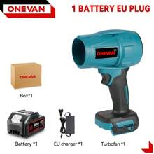 ONEVAN Souffleur Turbo électrique, ventilateur à Jet sans balais, ensemble d'outils de soufflage de poussière portatif pour sèche-voiture violent 200 M/S, 1500 W