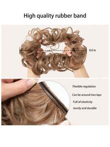1 sztuka rozczochranych włosów, elastyczna gumka, syntetyczne przedłużki do włosów z falowanymi lokami na co dzień, na imprezę, do cosplayu, gumka do włosów w kształcie kucyka, kolor ombre, syntetyczne włókno, swobodna, imprezowa, pałacowa gumka do włosów, całoroczne gumki do włosów, gumki do włosów, gumki do włosów, gumki do włosów, gumki do włosów, gumki do włosów, gumki do włosów, gumki do włosów