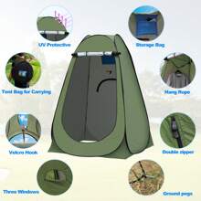 TUKAILAI Camping Toilet Tent Shower Tent Pop Up Changing Tent Privacy Toilet Changing Room Storage Tent Mobile Outdoor WC Tent For Camping & Beach, With Carrying Bag 150 X 150 X 190 Cm - màu xanh lá - Xem 7