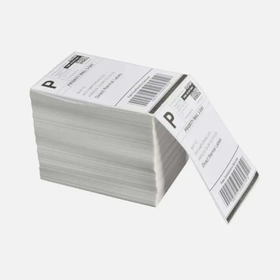 4"X6" Fanfold Direct Thermal Shipping Labels Zebra & Rollo Printers 1000/Stack