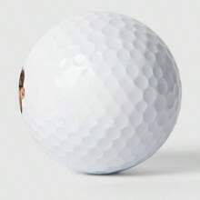 Balles de golf personnalisées blanches avec photo, matériau en caoutchouc, construction 2 pièces, 3/6 pièces, cadeau sportif unique, haute rotation et distance, adultes, convient pour la Saint-Valentin, la Fête des Mères, Noël, la Fête des Pères, le 1er avril