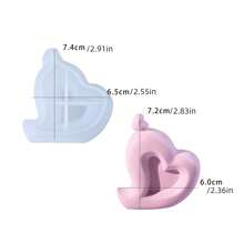 1 szt. Forma silikonowa do odlewania żywicy w kształcie serca, stojak na biżuterię, odpowiednia do dekoracji walentynkowych