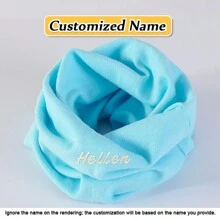 [Customized Product] 1pc Children Snood, Elastic Turtleneck Scarf, Colorful Soft Windproof Warm Scarf For Outdoor Activities, Customized Embroidered Name, & New Year Holiday Gift