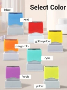 LICVIC 1/2 Con dấu tên tùy chỉnh, Con dấu tên họa tiết hoạt hình được cá nhân hóa, Con dấu tên tự động in họa tiết hoạt hình tùy chỉnh DIY, Con dấu để ký tên, Sinh nhật, Kỷ niệm - Màu tím - Xem 4