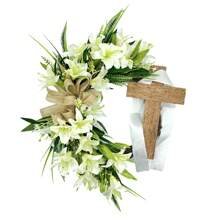 1PC Easter Bunny Wreath For Front Door Or Wall Artificial Rabbit Wreath Spring Wreath Easter Decor Outdoor Indoor Hanging Wreath