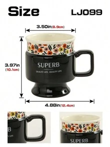 1 Stück einzigartiger Keramikbecher, geeignet für Büro, Zuhause, Restaurant, Kaffeetasse, Teetasse