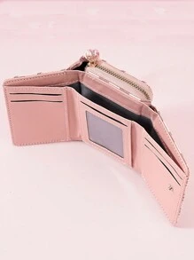 Nouveau portefeuille de style rétro pour femmes, avec plusieurs fentes pour cartes, impression de lettres, fermeture éclair. Portefeuille coréen compact et élégant pour femmes, porte-monnaie, petit portefeuille