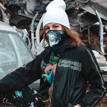 fuinloth Pasamontañas, Balaclava Protección UV, para Moto Esquí Ciclismo para Hombres y Mujeres - Calavera - Ver 11